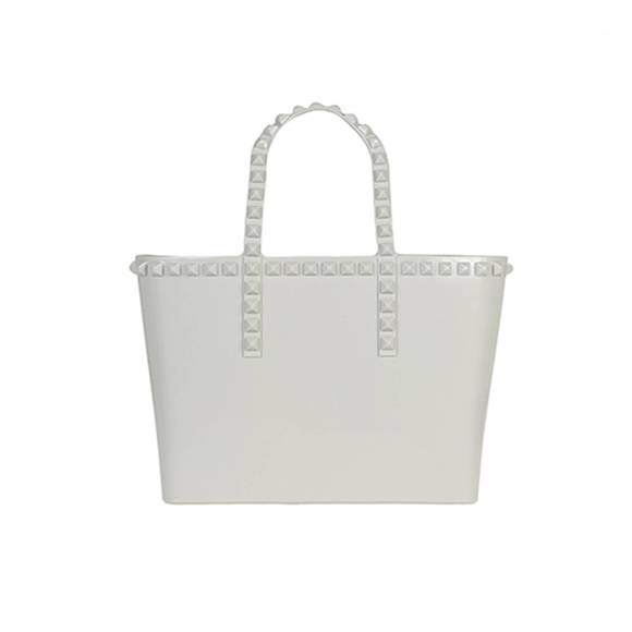 NEW CARMEN SOL grazia mini tote in light grey